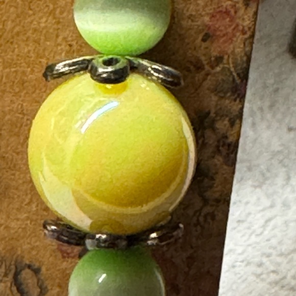 Elegant Green and Yellow Beaded Earrings 2/$22 - Picture 6 of 6